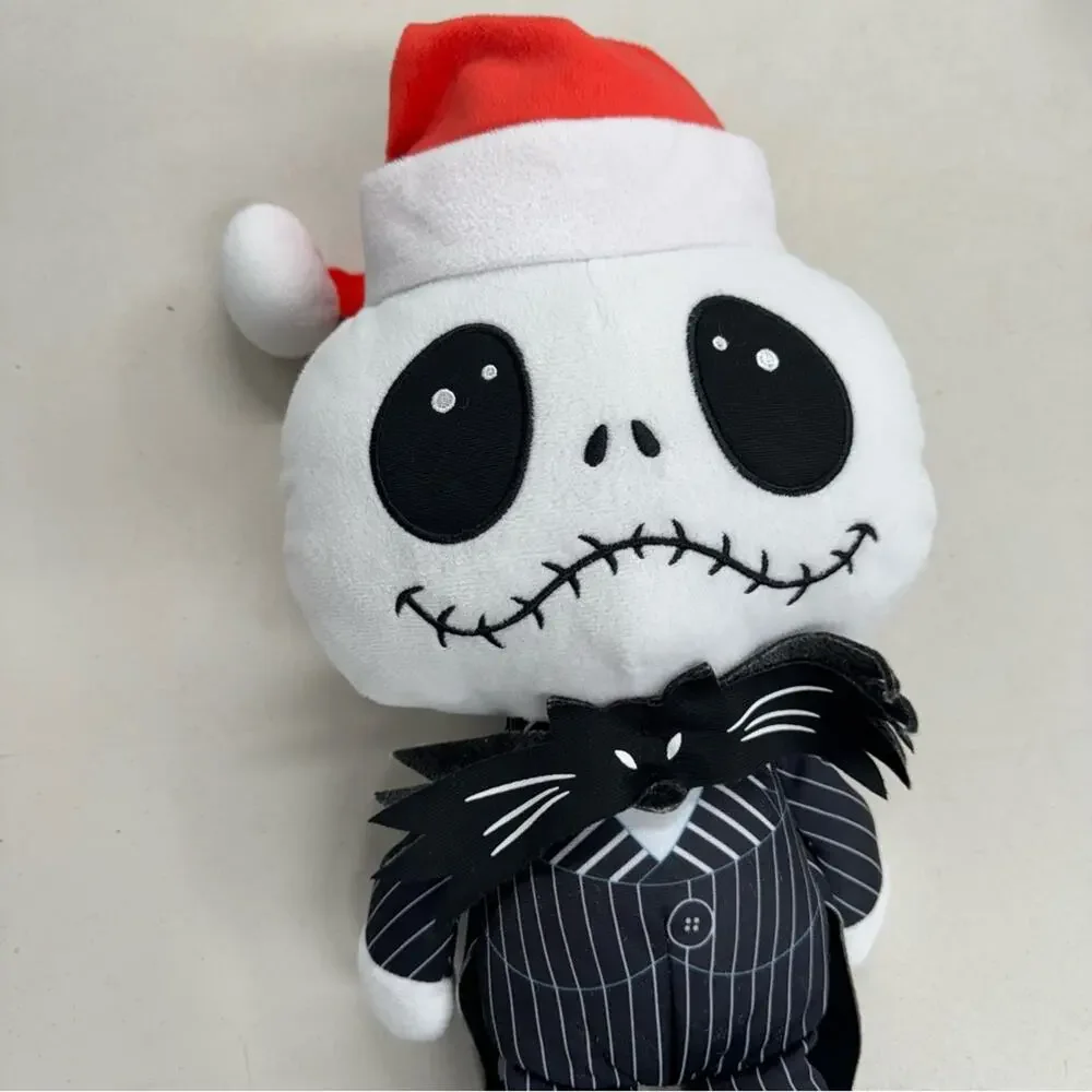 Disney Nightmare Before Christmas Jack Skeleton Santa Hat Plush Stuffed Toy